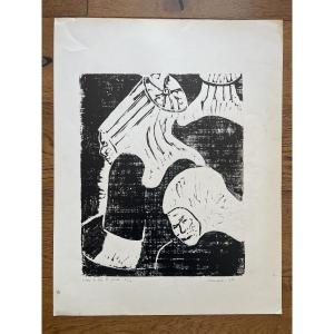 Jules Paressant (1917-2001) - Washerwomen Of The Island Of Houat - 1983