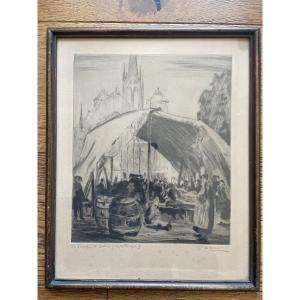 Masui Paul-auguste (1888-1981) - Breton Scenes: The Cider Tent