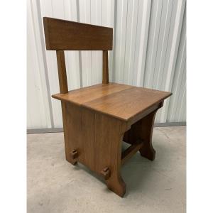 Pair Of Brutalist Chairs In Elm - 50s