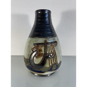 Atelier Dubois - Grès De Bouffioux - Belgium - Vase With Boats