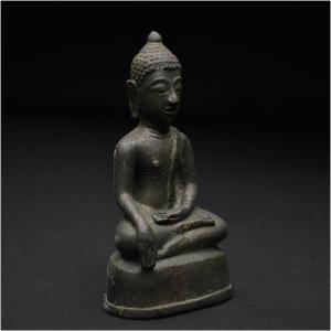 Former Kingdom Of Siam, 19th Century, Bronze Statuette Of The Maravijaya Buddha