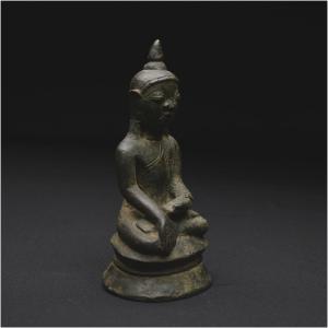Burma, 18th-19th Century, Representation Of The Maravijaya Buddha, Solid Cast Bronze