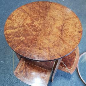 Pedestal Table With Glass Top, Circa 1920-30