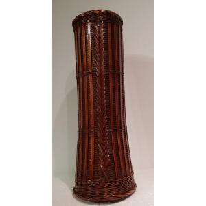 Bamboo Brushpot And Basketry. Asia, Japan. 20th Century