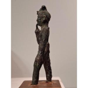 Bronze Harpocrates Walking, Egypt, Late Period