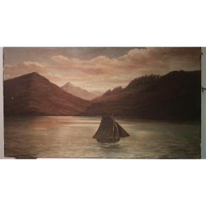 Table Marine Hst Sailboat, 19-20th Century