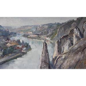 Impressionist Landscape View Of Dinant Belgium