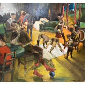 Expressionist Circus Scene