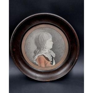 Drawing Of The Eldest Son Of Empire General Harty Represented In Profile In Military Dress