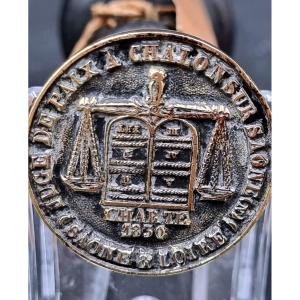 Seal Stamp Justice Of The Peace In Chalon Sur Saône Saône Et Loire Chartre From 1830
