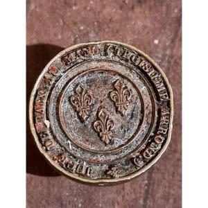 Seal Stamp Matrix Justice Of The Peace At Le Mans Third District Restoration Period 19th