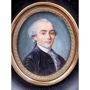 Miniature Of A Very Expressive 18th Century Man