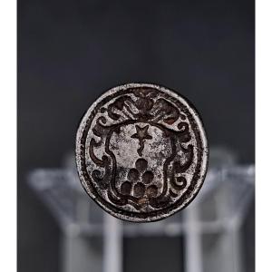 Stamp Seal Matrix Wrought Iron Coat Of Arms Of The City Of Ripe Ancona Italy 17th Century