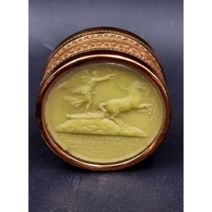 Box In Honor Of Napoleon The French Army Passes The St Bernard Wax And Embossed Paper