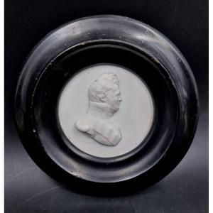 Framed Biscuit Medallion Depicting Alexander I Of Russia In Profile