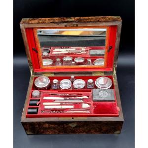 Empire Period Travel Kit With The First Name Of Agathe, Complete With Accessories