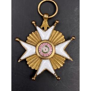 Freemasonry Medal, Early 19th Century, Enamel And Gilded Bronze 