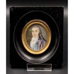 Miniature From The Revolutionary Era, Dated 1797, Signed Vallet