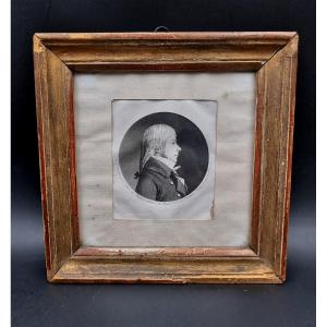 Physionotrace Of A Young Man From The Late 18th Century By Fournier Engraved By Chrétien Rue St Honoré