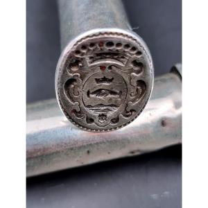 Wax Seal Holder Denis François Regnard, Director Of The King's Domains, Bishopric Of Dol, Brittany, St Malo