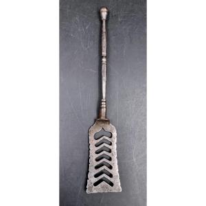 A Shovel, Known As A "couvot" Shovel, Made Of Wrought Iron And Openwork With Heart Motifs