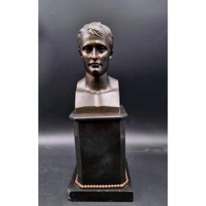 Bronze Bust Of Napoleon On A Black Marble Base
