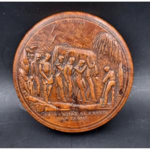 Wooden Box Pressed Coffin Convoy Of Emperor Napoleon Carried By His Faithful Companions