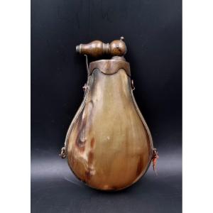 Horn And Brass Powder Flask