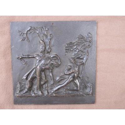 Bronze Plaque Waterloo The Guard Dies But Does Not Make Napoleon Soldiers Battle Empire