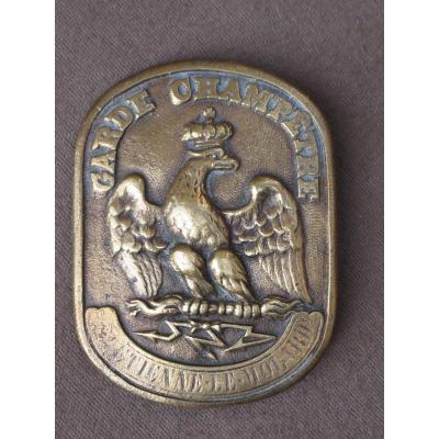 Country Guard Plate Of Saint-Étienne-le-molard In Bronze