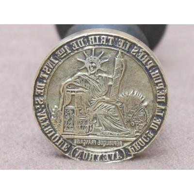 Seal Stamp In Bronze Justice Of The Peace From Cornus Aveyron