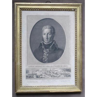 Engraving Moreau General In Chief Army Of The Rhine By Audouin Battle Of Hohen Linden An IX Empire