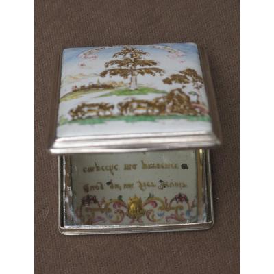 Silver And Enamel Mirror Currency No Time Changes It