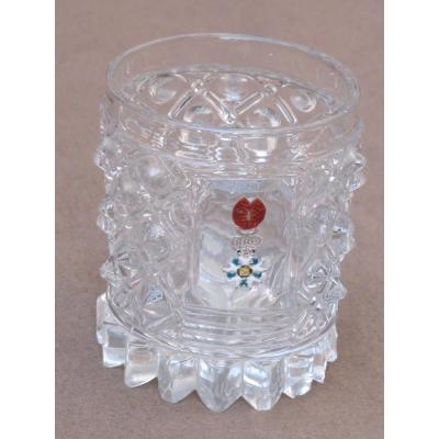 Crystal Goblet Molded With The Legion Of Honor Cristallo Ceramics Tip Glass Medal