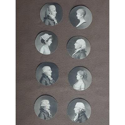 Series Of 8 Physionotraces Late XVIII Century