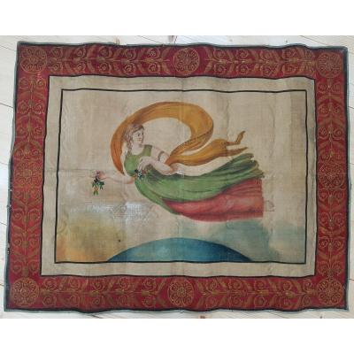 Aurore Magnificent Velvet Grégoire, Silk, Empire Period Museum Piece