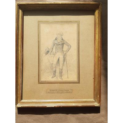Drawing Charles Francois Dumouriez Military Officer Minister General Empire