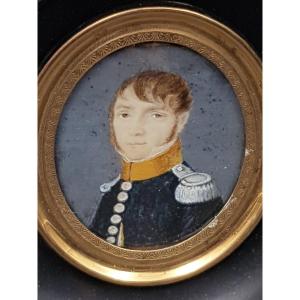 Military Miniature From The First Empire Period Napoleon Yellow Collar