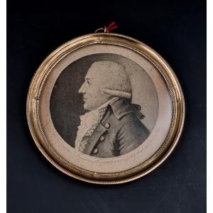 Physionotrace Of A Man By Quenedey Rue Croix Des Petits Champs N°10 In Paris