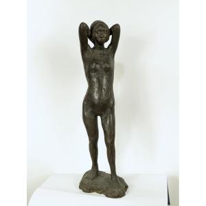 Nude With Raised Arms - Bronze Japan Circa 1960-70 Anonymous #513