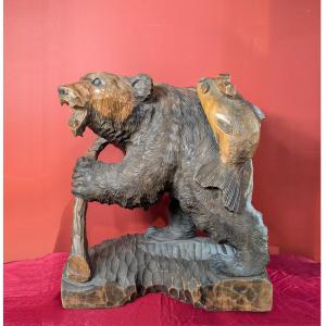 Large Ainou Bear - 60 Cm -circa 1960- Kg #13