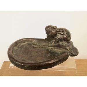 Rabbit Trinket Tray - Bronze 1920-30 #27