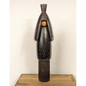 Kokeshi Snow Coat - By Master Shido Shozan ( 1932-95) #71