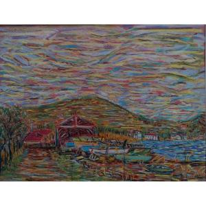 Brémond - Crayon Gras - Canoubiers Bay - Saint Tropez - 1935 - Divisionist -