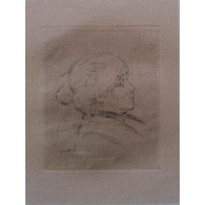 Pierre Auguste Renoir - Strong Water - Portrait Of Berthe Morisot - Engraving -