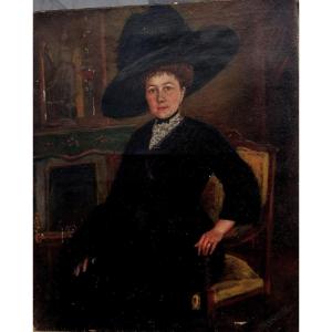 Oil On Canvas - Elegant A La Belle Epoque - Circa 1880-1900 -