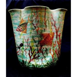 Iama Albisola - Ceramic Vase - Italy - Circa 1950 - Giuseppe Barile -