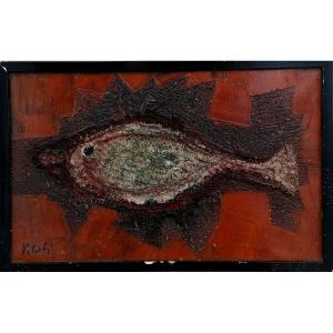 Pierre Vitali - Acrylic - Fish - Modern Art - Circa 1959 - 