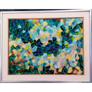 Acrylic On Paper - Abstract Art - Circa 1968 - Furlan? - 48 X 65 Cm -  