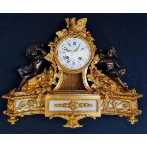 Raingo Freres Clock In Paris - Gilt Bronze And Patina - 19th Century - 